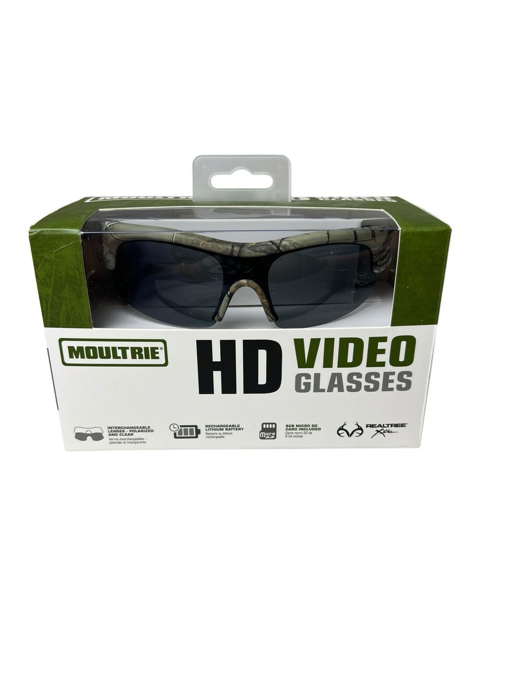 Moultrie HD Video Glasses - Camo Frame with Dark Lenses